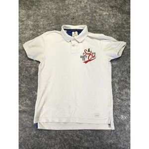 Soulcal Shirt Mens Large White Polo Eighty Six Logo Short Sleeve pre-owned
